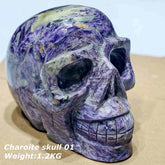 Charoite skull - StyleCrystals