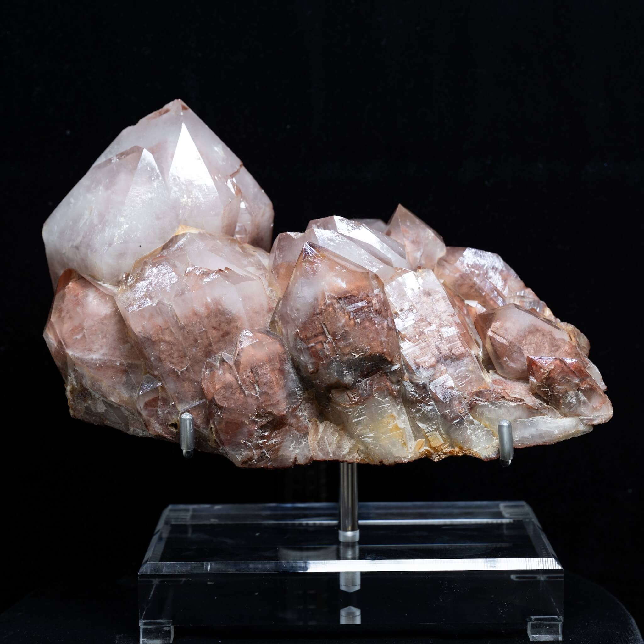 Natural Red Phantom Quartz Cluster – 6.34kg Collector's Crystal from Shanxi, China (27.5×20×25cm) - StyleCrystals