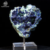Rare Congo Azurite Malachite Specimen – Unique Collectible Crystal Heart (13×8×15cm, 1.62kg) - StyleCrystals