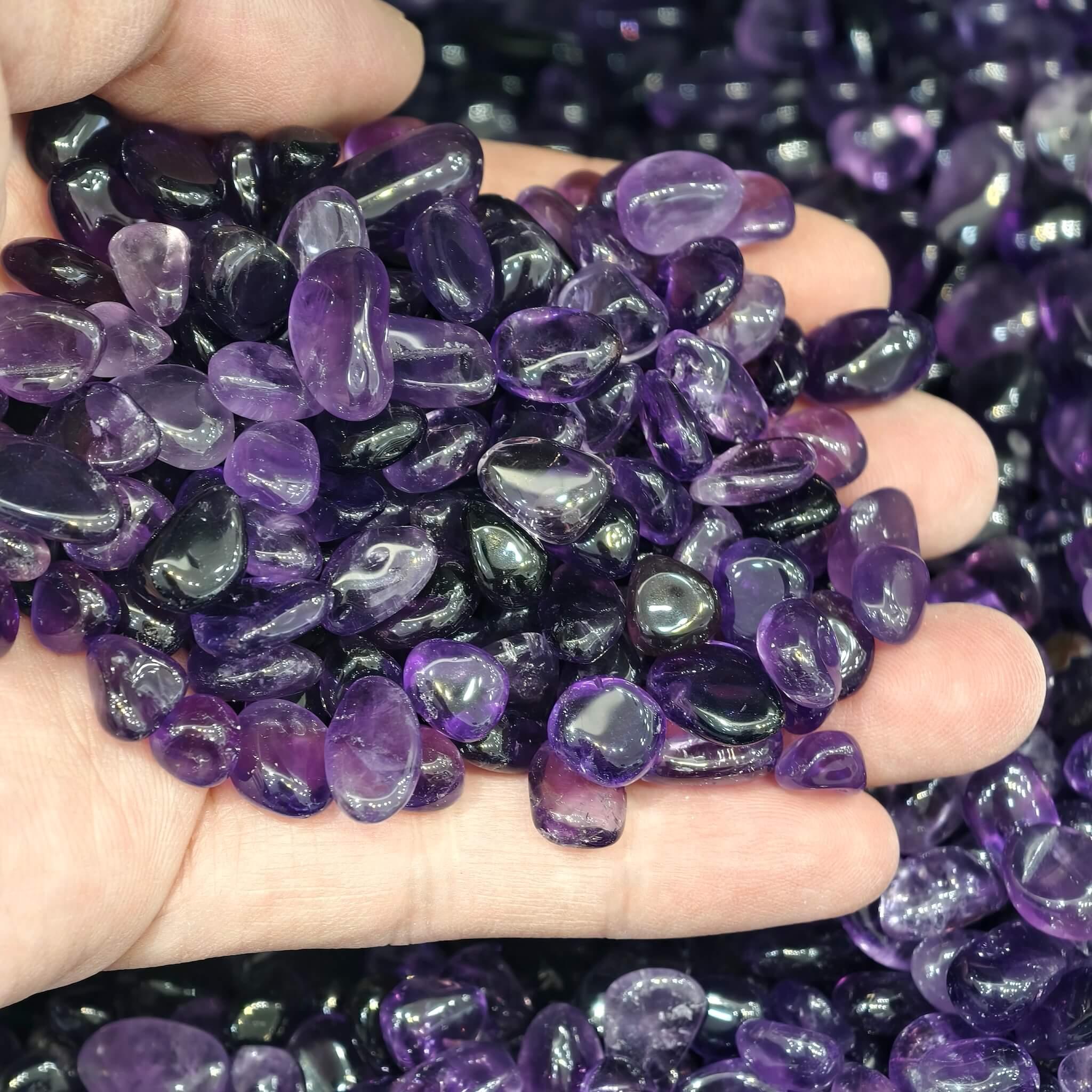 7 - 9mm Natural Uruguayan Amethyst Cleansing Stones｜Tiny but Mighty Energy Crystals - StyleCrystals