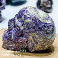 Charoite skull - StyleCrystals