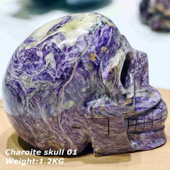 Charoite skull - StyleCrystals
