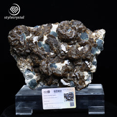Majestic Collector's Specimen | Smoky Quartz, Topaz &amp; Feldspar Cluster from Zhangzhou, China – Certified by minID - StyleCrystals