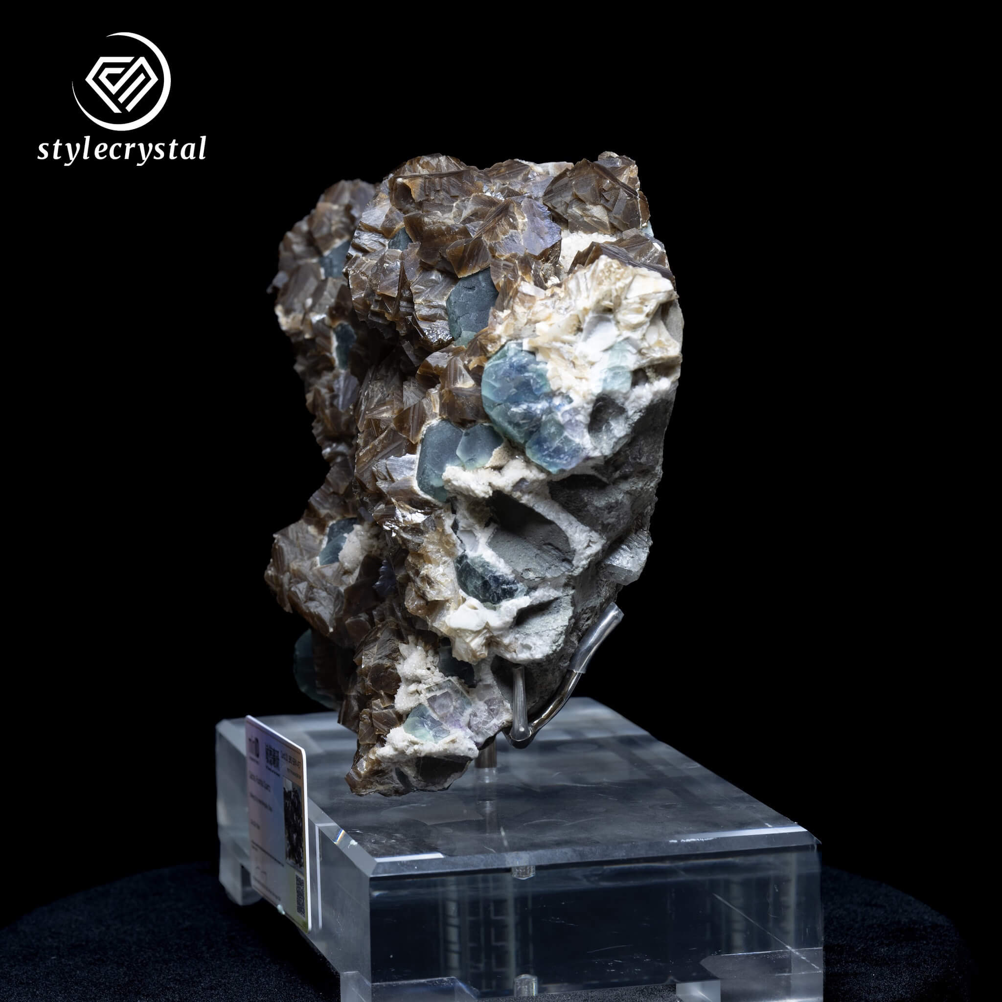 Majestic Collector's Specimen | Smoky Quartz, Topaz &amp; Feldspar Cluster from Zhangzhou, China – Certified by minID - StyleCrystals